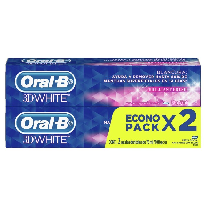 ORAL-B PASTA 3D WHITE 100 GRAMOSX2 única