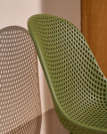 Silla de exterior Quinby con patas de acero verde Silla de exterior Quinby con patas de acero verde