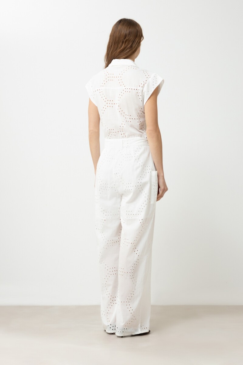 Mono broderie blanco