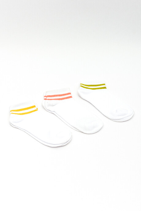 Medias Ankle Peachy, Pack X 3 Color Unico