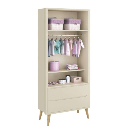 Ropero 2 Puertas 2 Cajones infantil Theo Gris