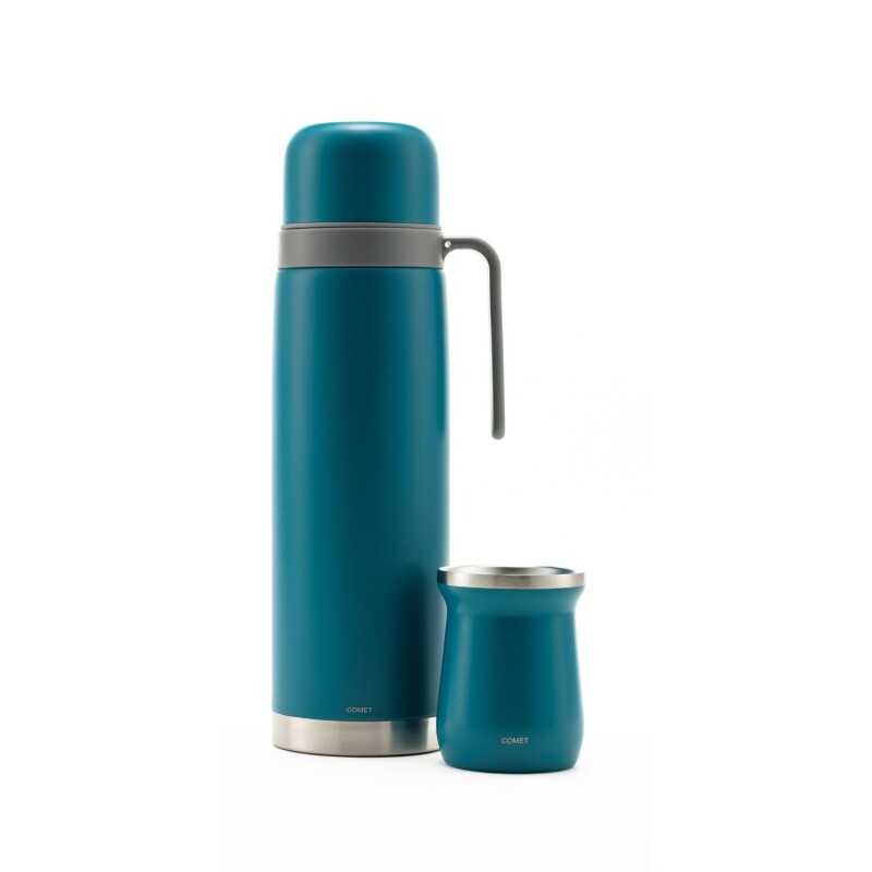 Set termo Comet Bologna 1 lt + Mate de 160 ml Azul