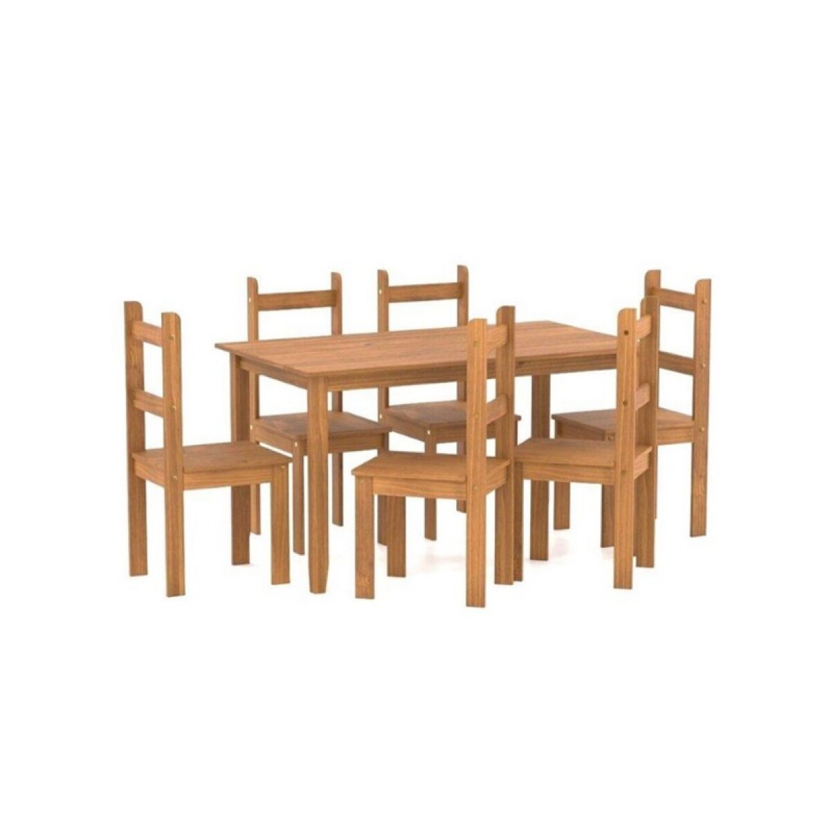 JUEGO DE COMEDOR MESA + 6 SILLAS CERA ACAPULCO 