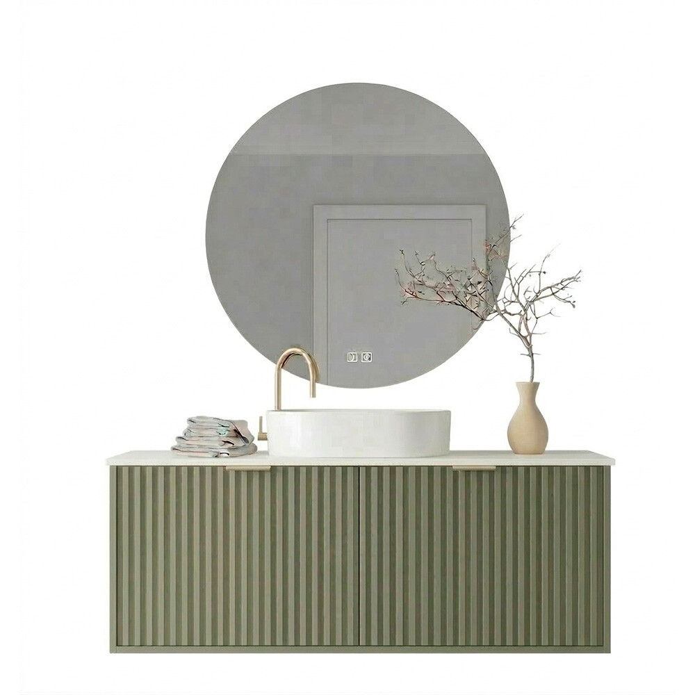 CONJUNTO DE BAÑO HABITARE MODELO SY2006-80G / MUEBLE + BACHA + ESPEJO C/ LUZ LED 700*700 Conjunto De Baño Habitare Modelo Sy2006-80g / Mueble + Bacha + Espejo C/ Luz Led 700*700