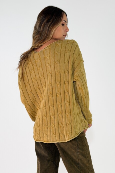 SWEATER FLORA Mostaza