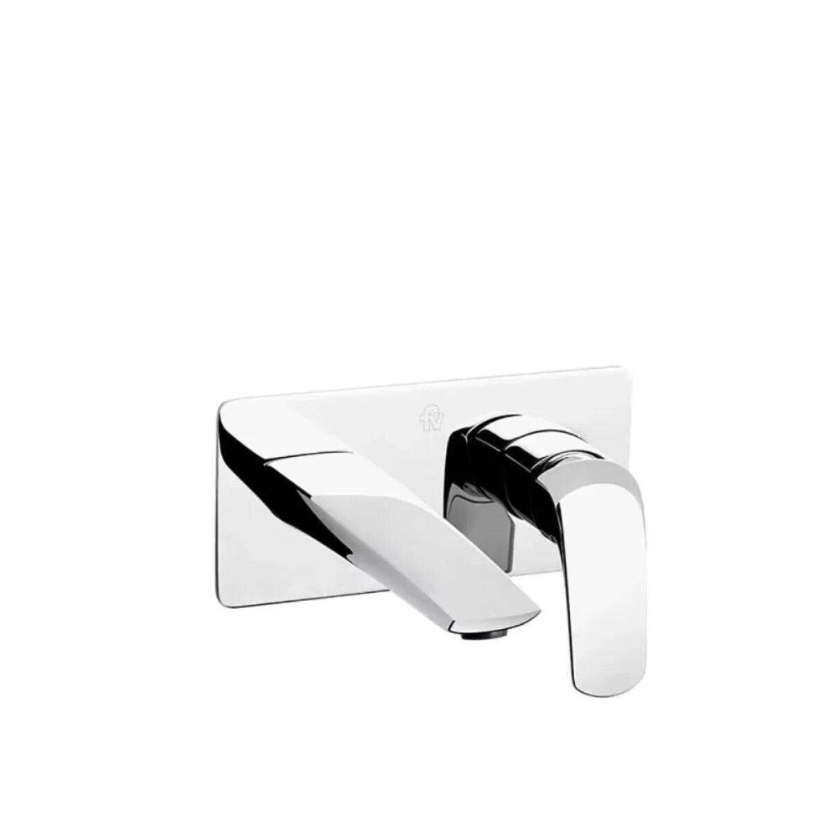 Grifería De Lavatorio Monocomando De Pared Epuyen Cromado 