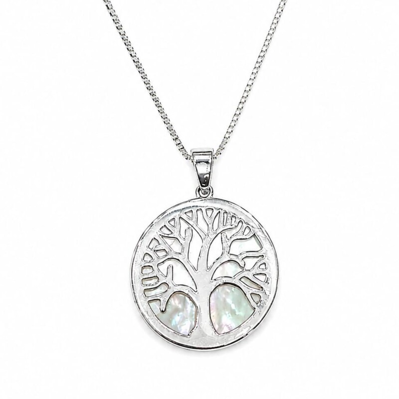 Cadena con colgante árbol de la vida con Nacar Cadena con colgante árbol de la vida con Nacar
