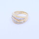 Anillo oro 18k con brillantes trapecio. Anillo oro 18k con brillantes trapecio.