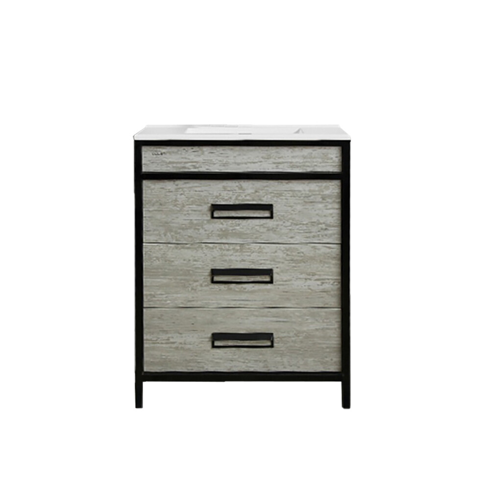 MUEBLE DE BAÑO VANITY MARRÓN CON BACHA BLNCA Mueble De Baño Vanity Marrón Con Bacha Blnca