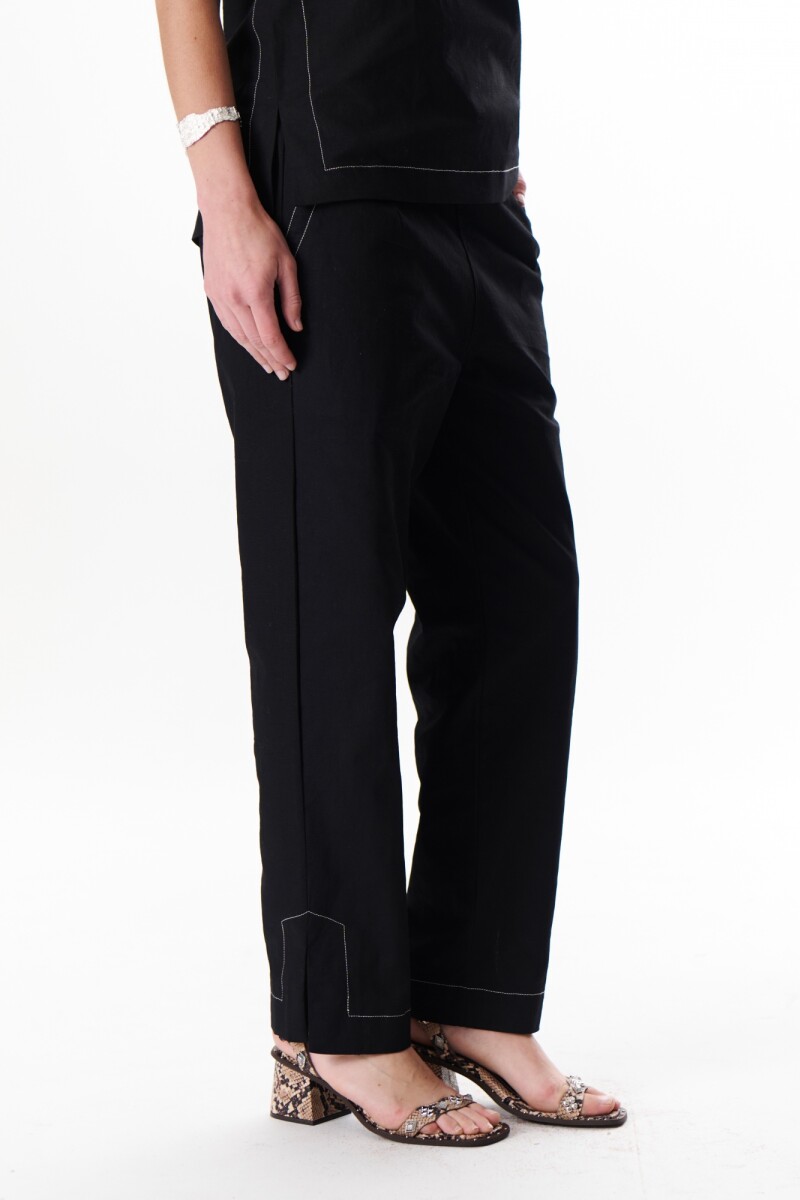 PANTALON LINO STRECH NEGRO
