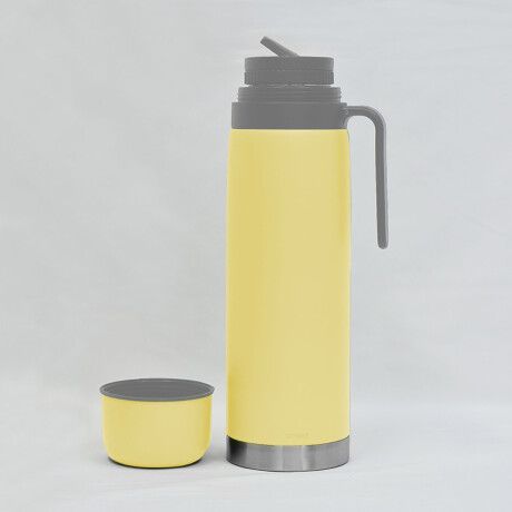 Kit Comet de Termo 1L y Mate 140ml en Acero Inox Doble Pared Amarillo