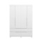 Ropero 4 puertas 4 cajones - Doble Blanco