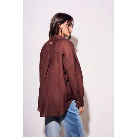 Camisa Tencel Chocolate