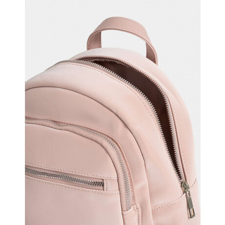 Mochila De Cuerina Con Charm Rosa Viejo