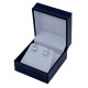 Caravanas oro 18k blanco , topacio azul y brillantes Caravanas oro 18k blanco , topacio azul y brillantes