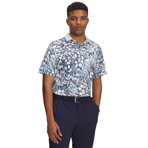 UA Drive Chill Printed Polo-BLU BLU-453