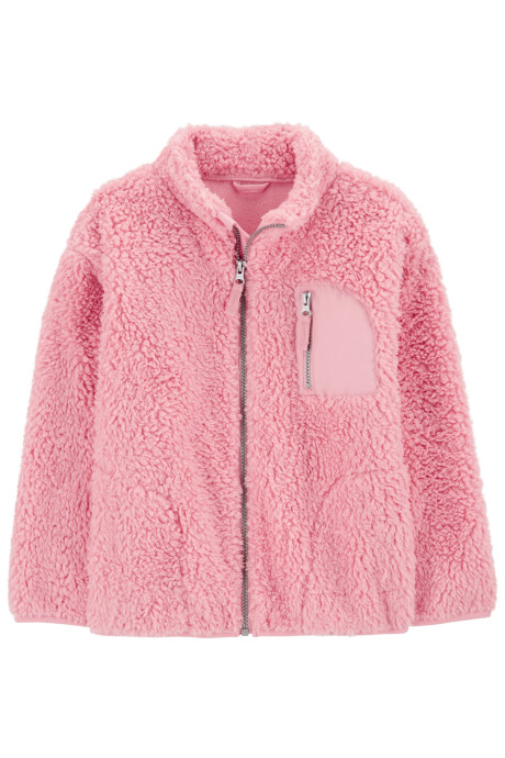 Campera de sherpa, rosada Sin color