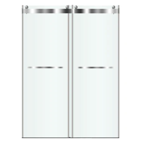 Mampara de Vidrio 8mm con Perfiles de Aluminio 120x200 cm GRIS