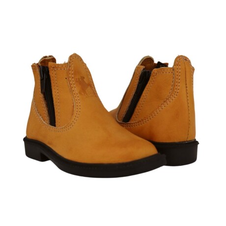 bota de niño 100% cuero Amarilla