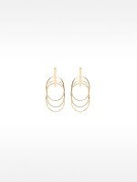 Pendientes Largos De Multiaros dorado