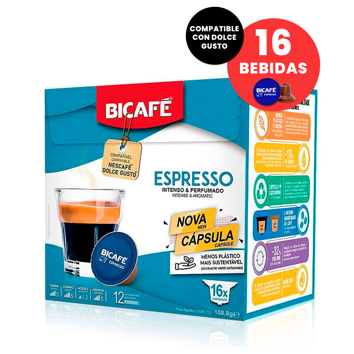 Cápsulas de Café Bicafé Espresso Intenso - 001 