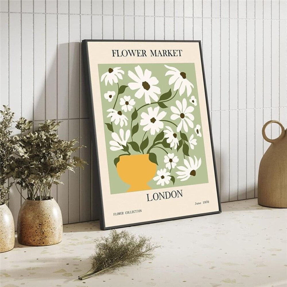Cuadro Flower Market London con Marco 40 x 50 cm CUADRO 40X50CM MARCO FLOWER MARKET LONDON