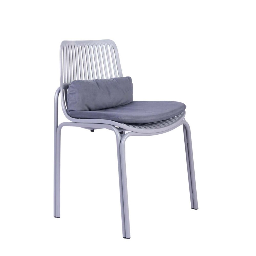 SILLA DE COMEDOR POLIPROPILENO GRIS LISA