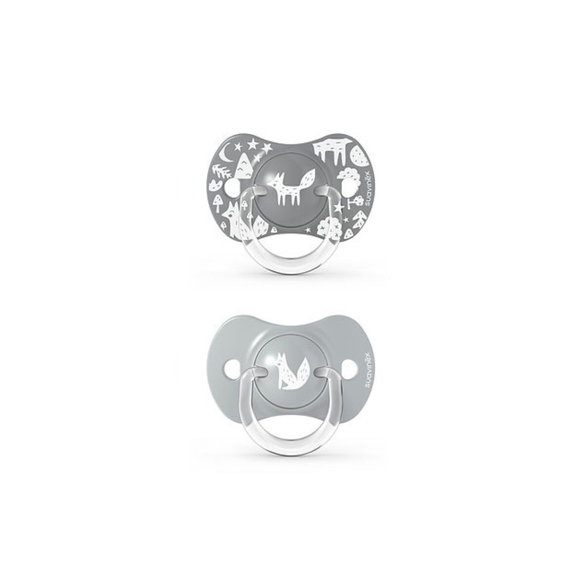 CHS+18 - Set X2 Chupetes Sx Pro Fisiológicos +18 Meses Suavinex - Fox Gris 