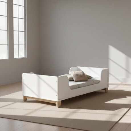 CAMA MINI CAMA 1 PLAZA MDF-Y-MADERA BLANCO ZUPPY