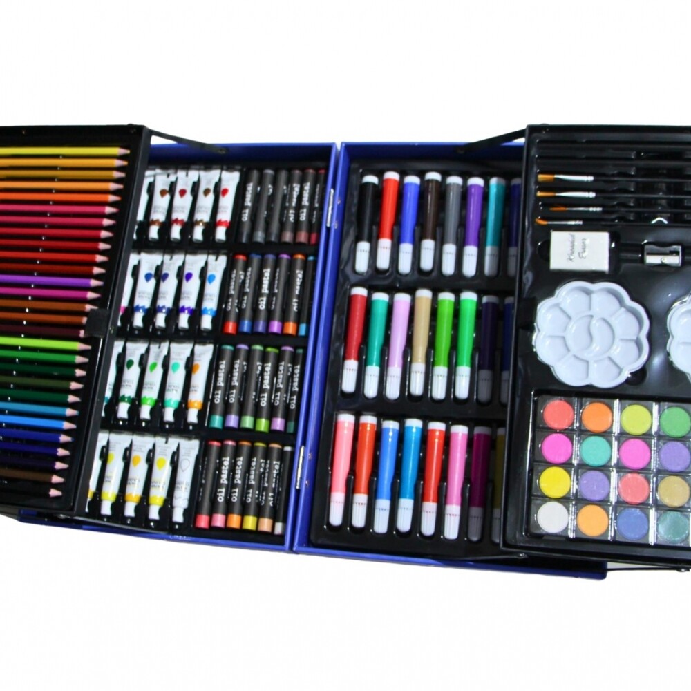MALETIN METALICO 145 PIEZAS COLOR AZUL