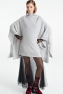PONCHO TEJIDO Gris