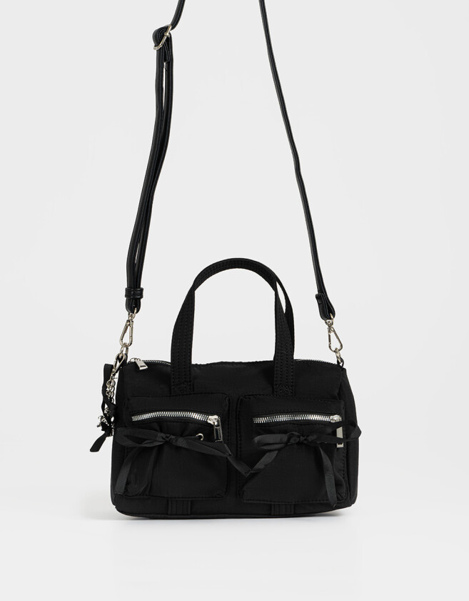 City Cartera City Con Moños - Negro