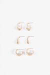 Set 3 aros wavy dorado
