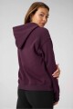 Polera Cozy Fleece Hoodie Mujer Oxblood