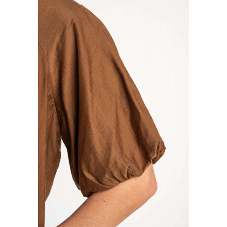 Blusa Mangas Balloon Moca