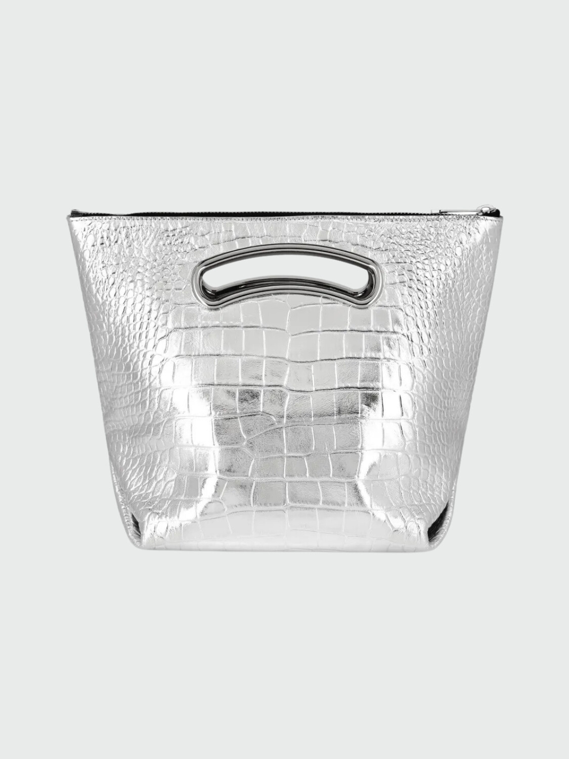 PHILIPP PLEIN - bolso de hombro mediano plateado de cuero 70