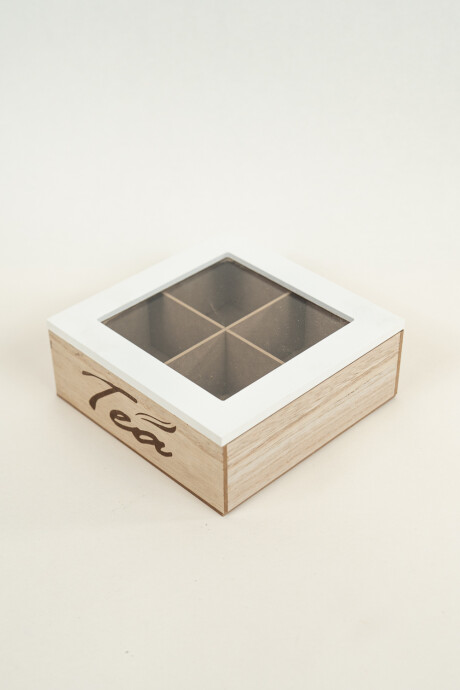 Caja Para Té Tea, 4 Separadores Color Unico