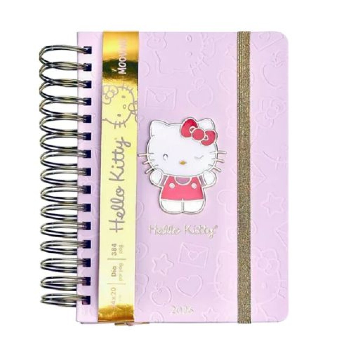 Agenda Hello Kitty Mooving día por página espiral 2026 - Agenda Hello Kitty Mooving Día Por Página Espiral 2026 