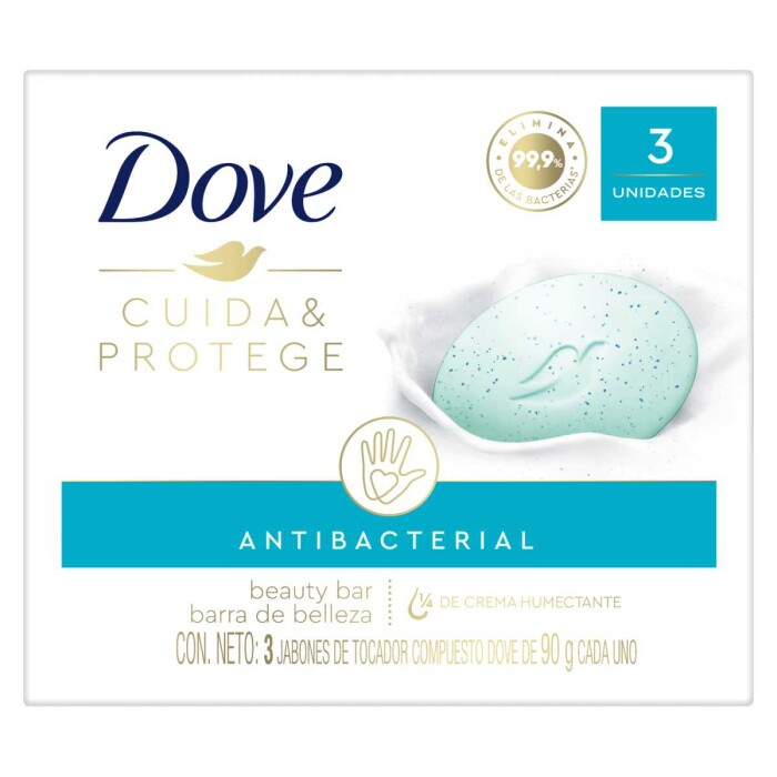 DOVE JABON ANTIBACT CUIDA Y PROTEGE X 3 única