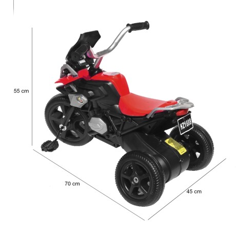 Moto Triciclo a Pedal para Niños Rojo