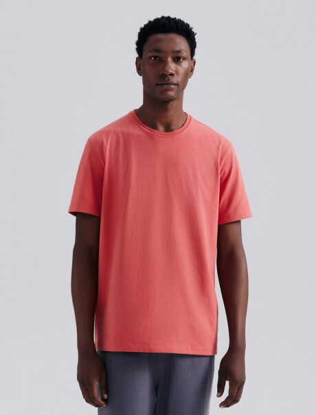 CAMISETA BÁSICA MANGA CORTA ROJO
