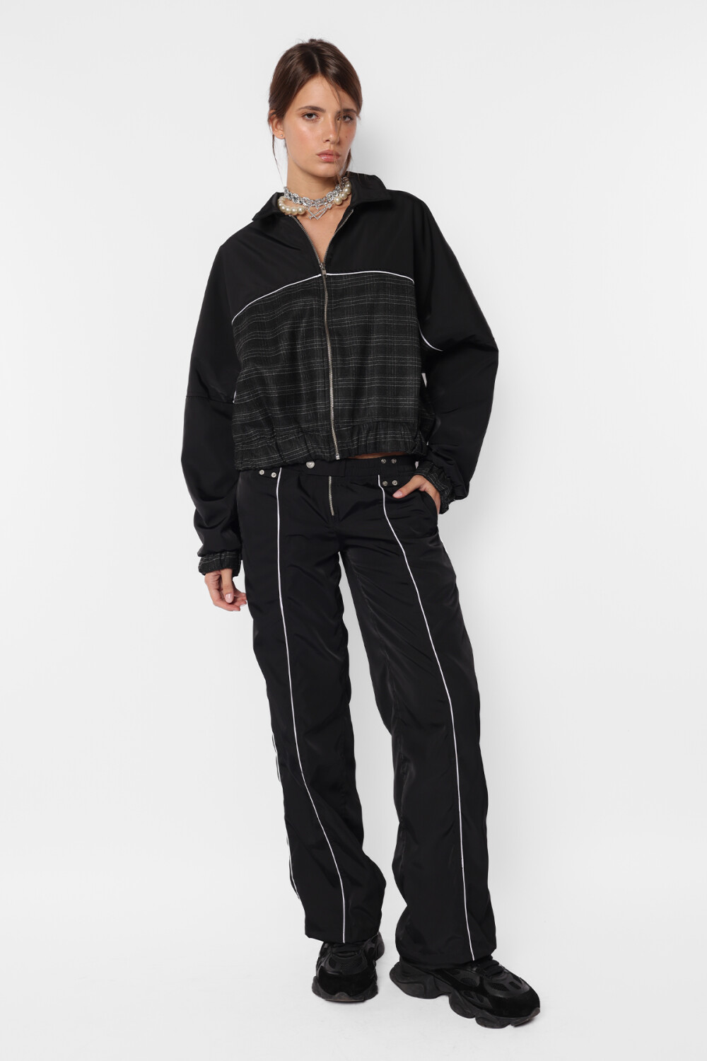 Campera Argyl Negro