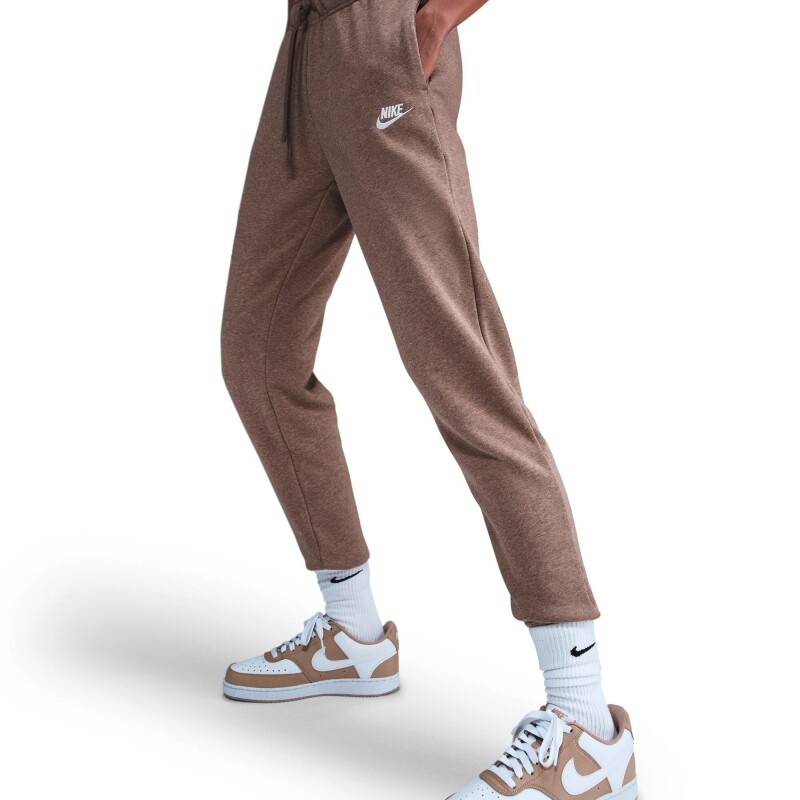 Pantalon Largo Nike Club Fleece Mid-Rise de Mujer Chocolate