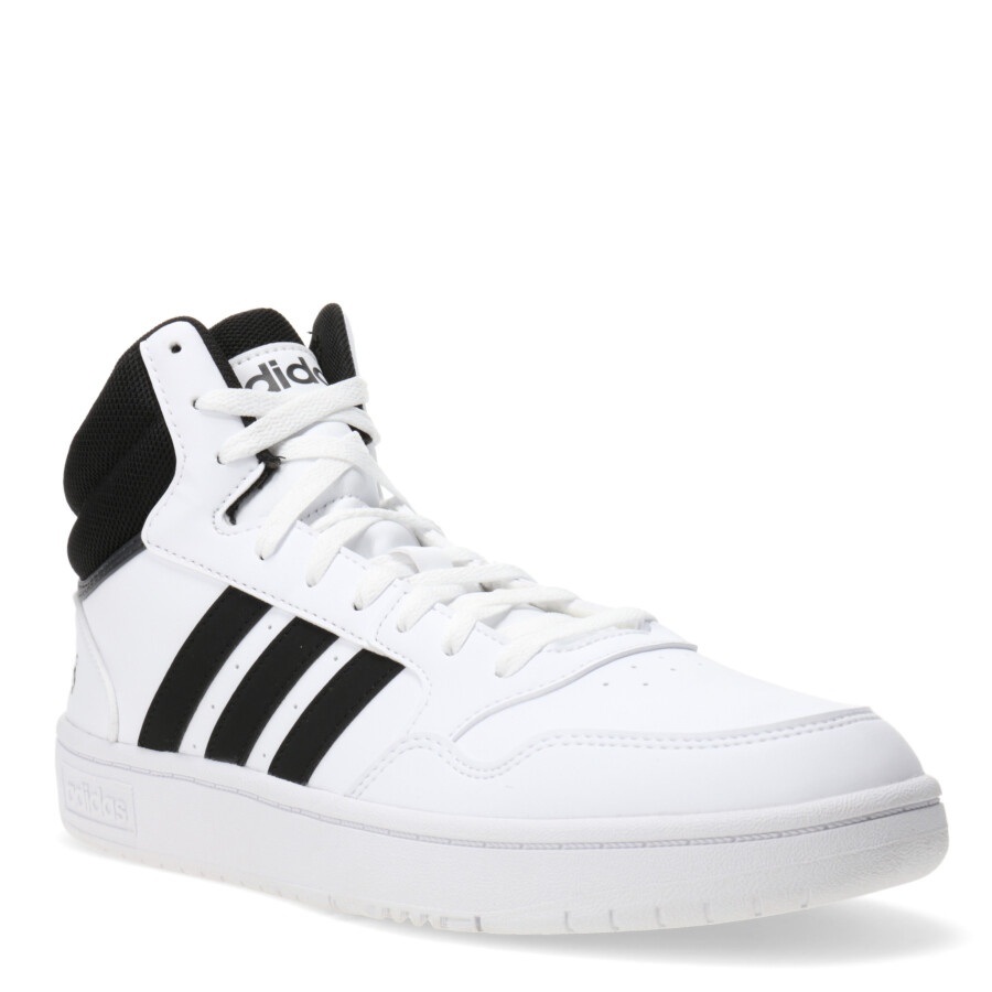 Championes de Hombre Adidas Hoops 3.0 Mid Classic Vintage Blanco - Negro