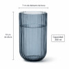 Jarra Line 1 Litro y 6 Vasos 300 ml Set Vidrio Azul