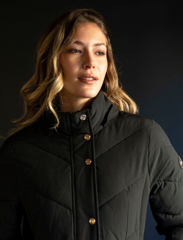 Campera Abrigo Faux Fur NEGRO