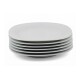 Set x6 Plato de postre semi cuadrado 21,5cm Opalina BLANCO