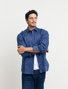 012582 CAMISA HARRY Azul Piedra