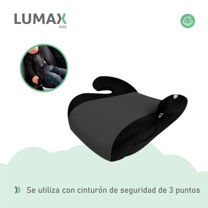 Booster Alzador de Seguridad Lumax Kids para Auto Negro
