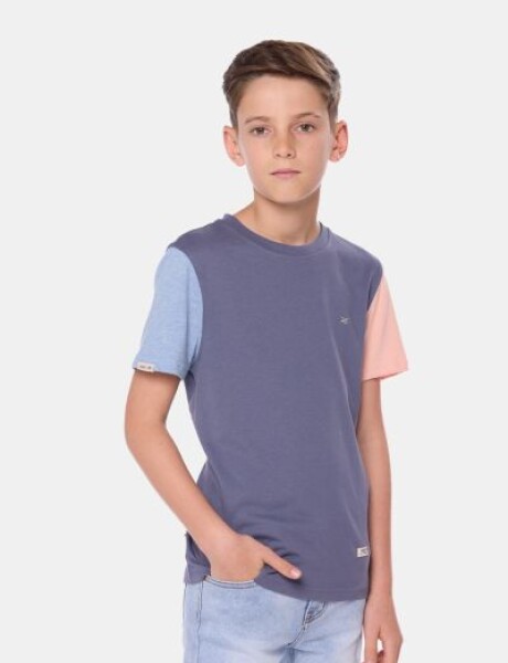 REMERA LISA COMBINADA Lila